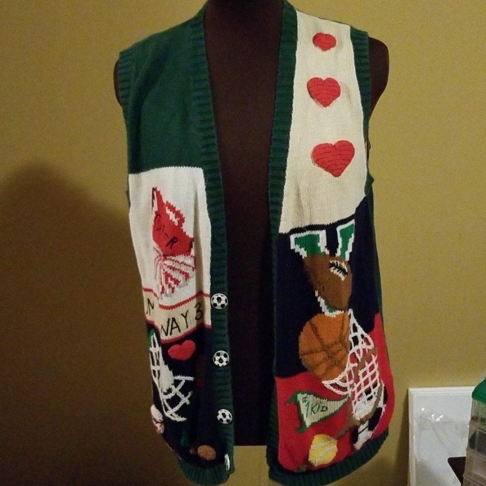 "Ugly" Sports Chirstmas Sweater Vest